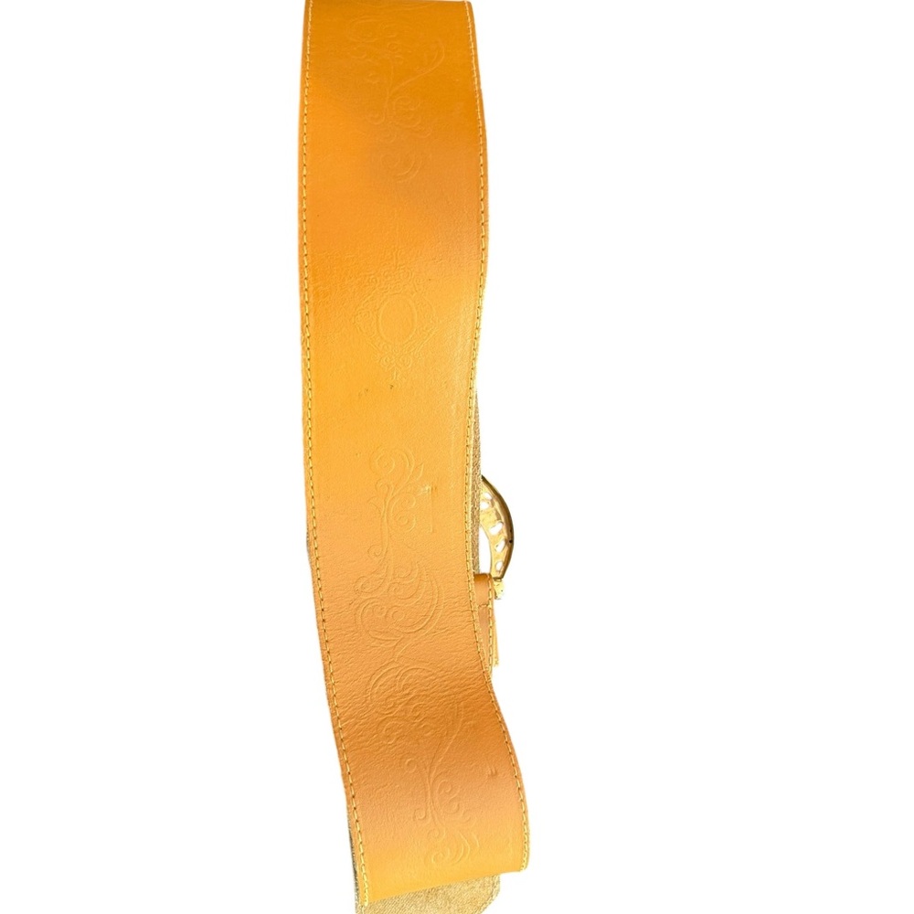 Statement belt by Axcess made in Italy genuine leather Western esque - Picture 9 of 9